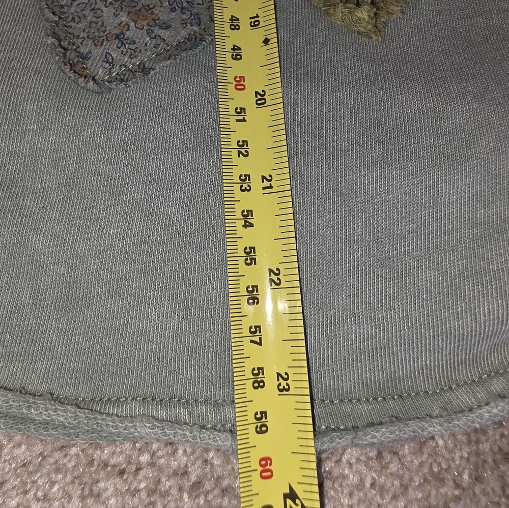 French Terry Patch-Work Sweatshirt Size Small - image 7